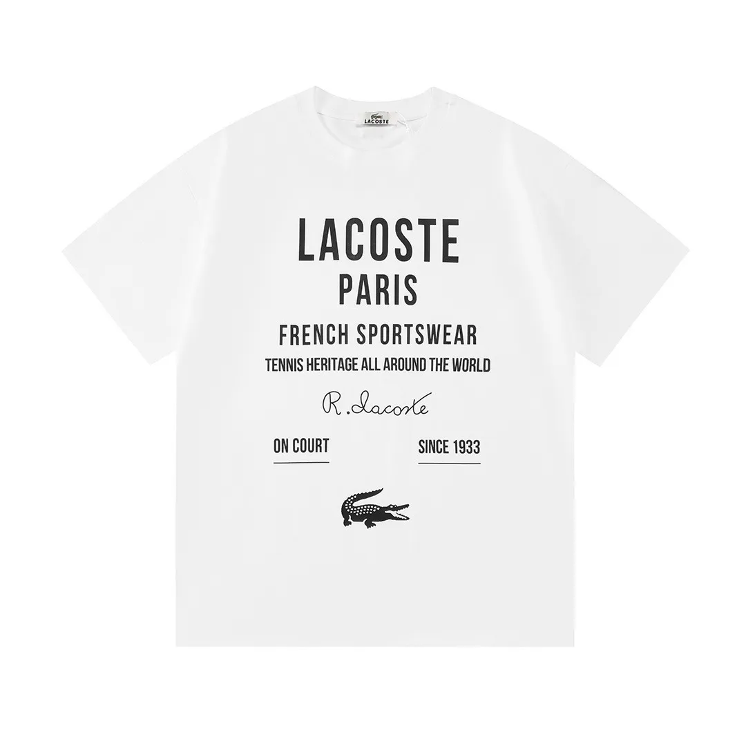 LACOSTE 2026New Arrival + logo Same Style t · 300 100％ · 32 · ：White Size：XS S M L